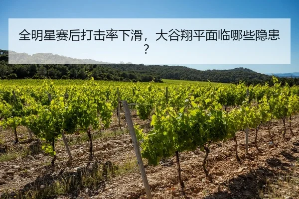 全明星赛后打击率下滑，大谷翔平面临哪些隐患？